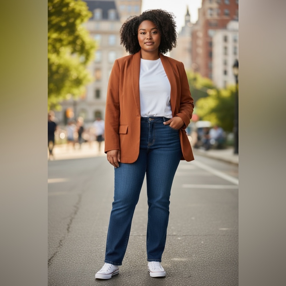 Women's NEW Brown Blazer - Picture 2 of 2